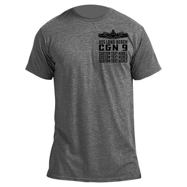 Personalized USS Long Beach (CGN-9) - Unisex Poly-Rich Tee Thumbnail