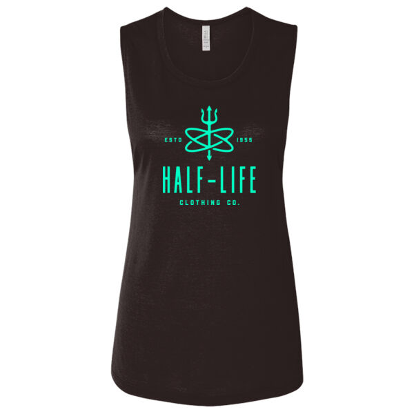 Half-Life Clothing Company (GITD) - Ladies' Flowy Scoop Muscle Tank - Dark Thumbnail