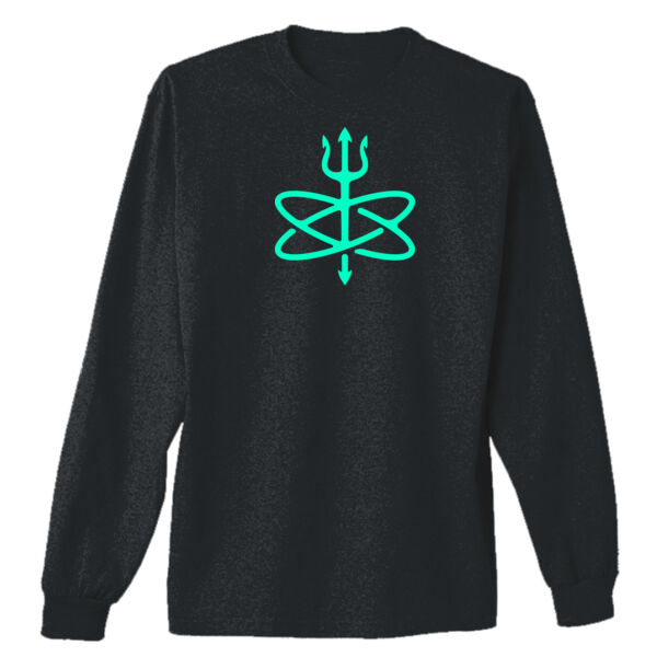 Glow in the Dark Atomic Trident of Poseidon - Adult Ultra Cotton®  Long-Sleeve T-Shirt Thumbnail