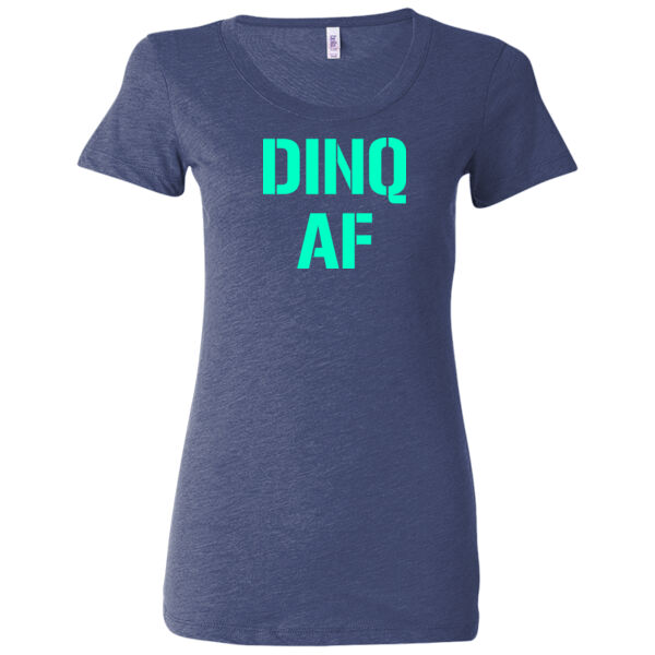 Dinq AF (GITD) - Ladies' Triblend Short Sleeve T-Shirt Thumbnail