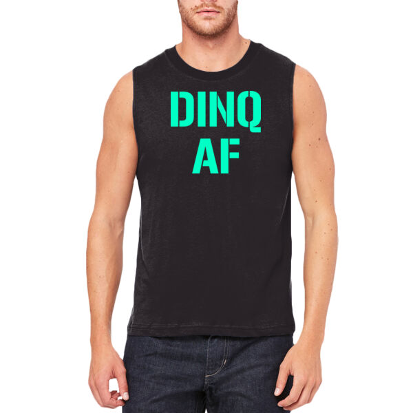 Dinq AF (GITD) - Unisex Jersey Muscle Tank Thumbnail