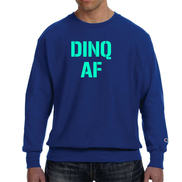 Dinq AF (GITD) - Champion Adult Reverse Weave® 12 oz. Crew Thumbnail