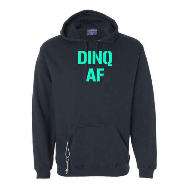 Dinq AF (GITD) - Tailgate Hoodie with Beverage Insulator & Bottle Opener Thumbnail