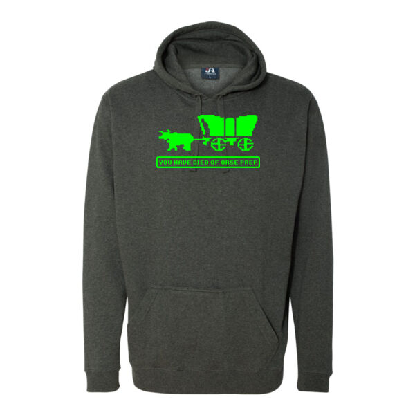 You Have Died of ORSE Prep (Lime) - Tailgate Hoodie with Beverage Insulator & Bottle Opener Thumbnail