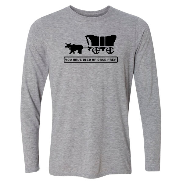 You Have Died of ORSE Prep  (Blackout) - Light Long Sleeve Ultra Performance Active Lifestyle T Shirt Thumbnail