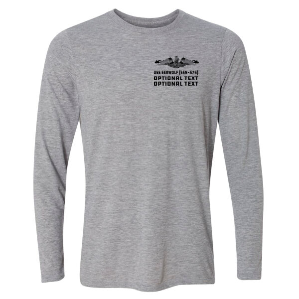 Blackout USS Seawolf (SSN-575) - Light Long Sleeve Ultra Performance Active Lifestyle T Shirt Thumbnail