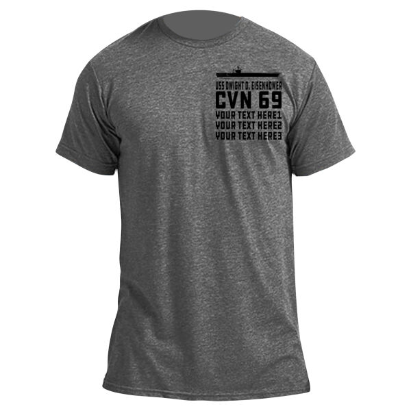 USS Dwight D. Eisenhower Carrier - Unisex Poly-Rich Tee Thumbnail