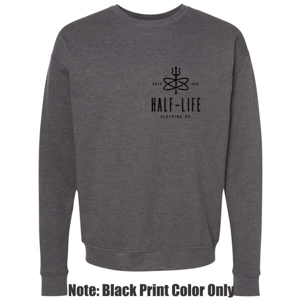 Blackout Half-Life Clothing Company Left Chest with Sub/Ship Hull Number - Adult Heavy Blend Heather Royal or Red 60/40 Fleece Crew (S) Thumbnail