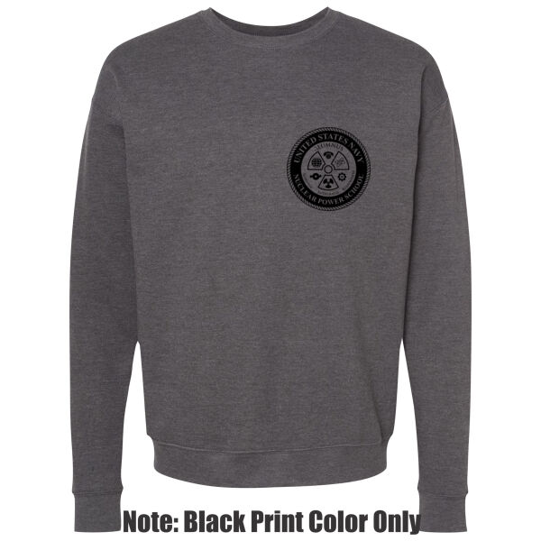 Blackout NNPS Alumnus  - Adult Heavy Blend Heather Royal or Red 60/40 Fleece Crew (S) Thumbnail