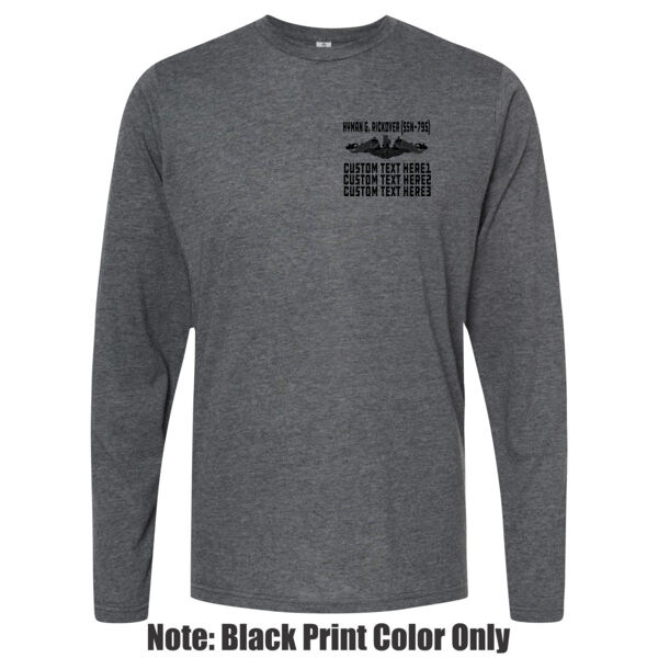 USS Hyman G Rickover (SSN-795) Virginia Class Fast Attack - Unisex Poly-Rich Tee 2 - Unisex Poly-Rich Long Sleeve Tee Thumbnail