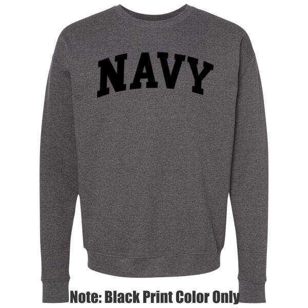 Blackout Navy - Adult Heavy Blend Heather Royal or Red 60/40 Fleece Crew (S) Thumbnail