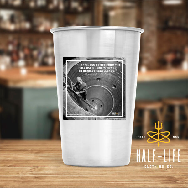 Happiness and Excellence - 17 oz Stainless Steel Pint Glass (HLCC) Thumbnail