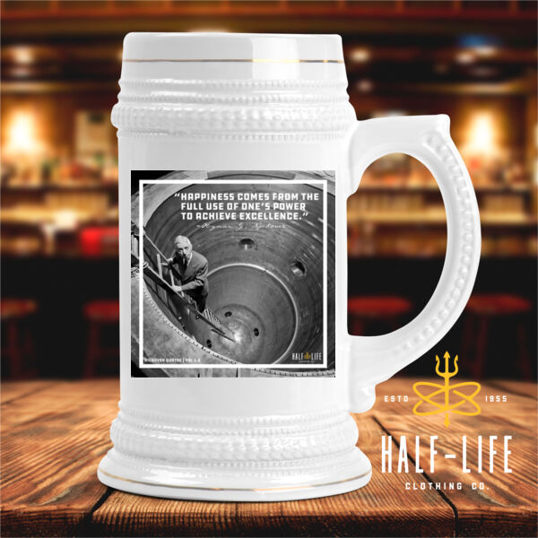 Rickover Happiness & Excellence - Ceramic Stein with Gold Trim (HLCC) Thumbnail