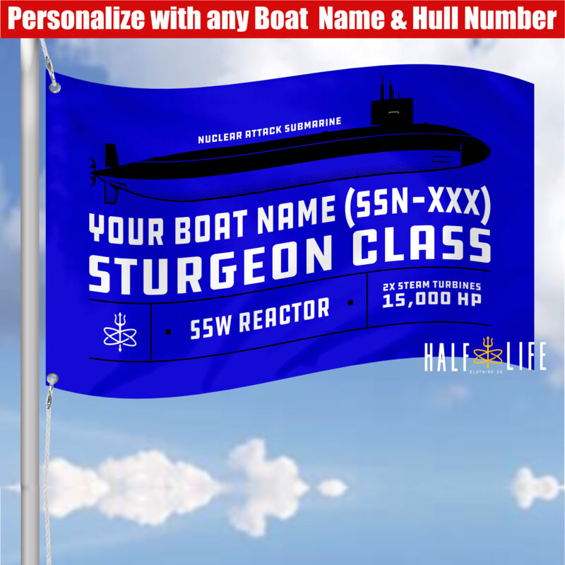 Custom Sturgeon Class - 3' x 5' Polyester Mesh Flag Horizontal Thumbnail