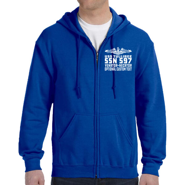 USS Tullibee (SSN-597) - Adult Heavy Blend™ Adult 8 oz., 50/50 Full-Zip Hood (S) Thumbnail
