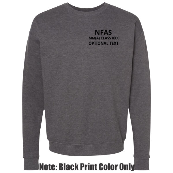 Nuclear Field A School Class Shirt - Adult Heavy Blend Heather Royal or Red 60/40 Fleece Crew (S) Thumbnail