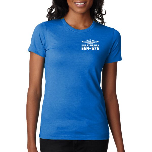 USS Bluefish (SSN-675) Sturgeon Class - Ladies' CVC T-Shirt Thumbnail