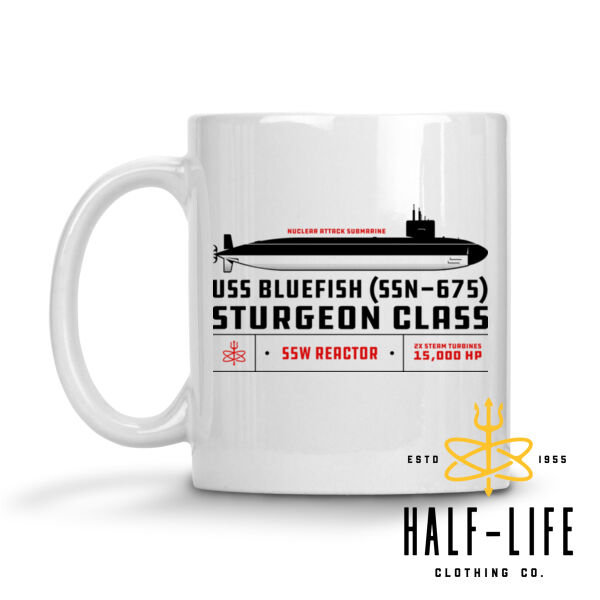 USS Bluefish (SSN-675) Sturgeon Class - 11 oz Ceramic Mug (HLCC1) Thumbnail