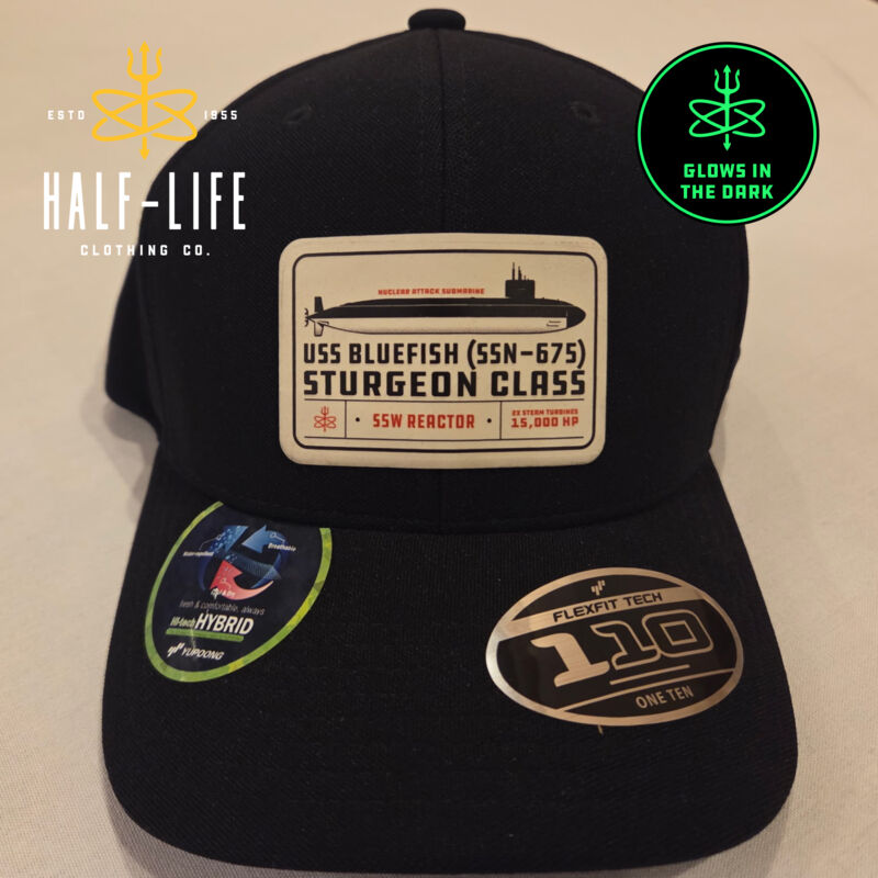 USS Bluefish Glow in the Dark Leatherette Patch - 110® Cool & Dry Mini-Piqué Cap Thumbnail