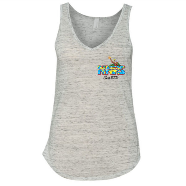 NNPS Alumnus with Poseiden & Class Number - Ladies' Flowy V-Neck Tank Thumbnail